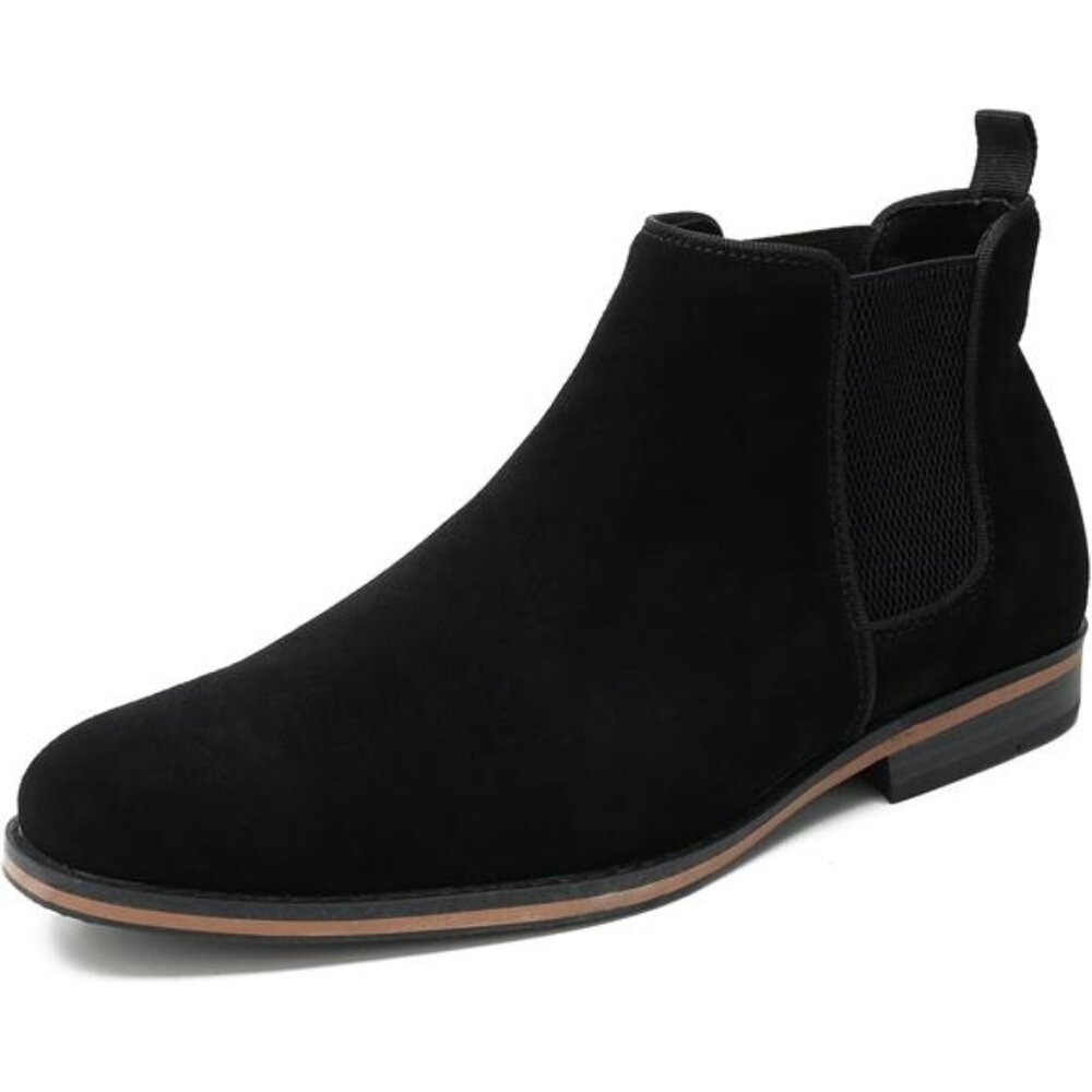 Men Chelsea Boots Casual Suede Dress Boots Comfortable Oxfords Ankle Boots